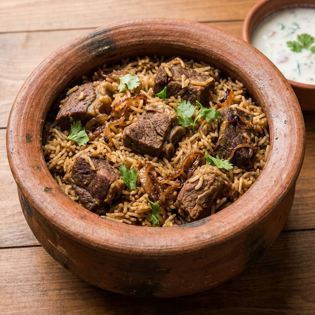 Buff Yakhni Biryani